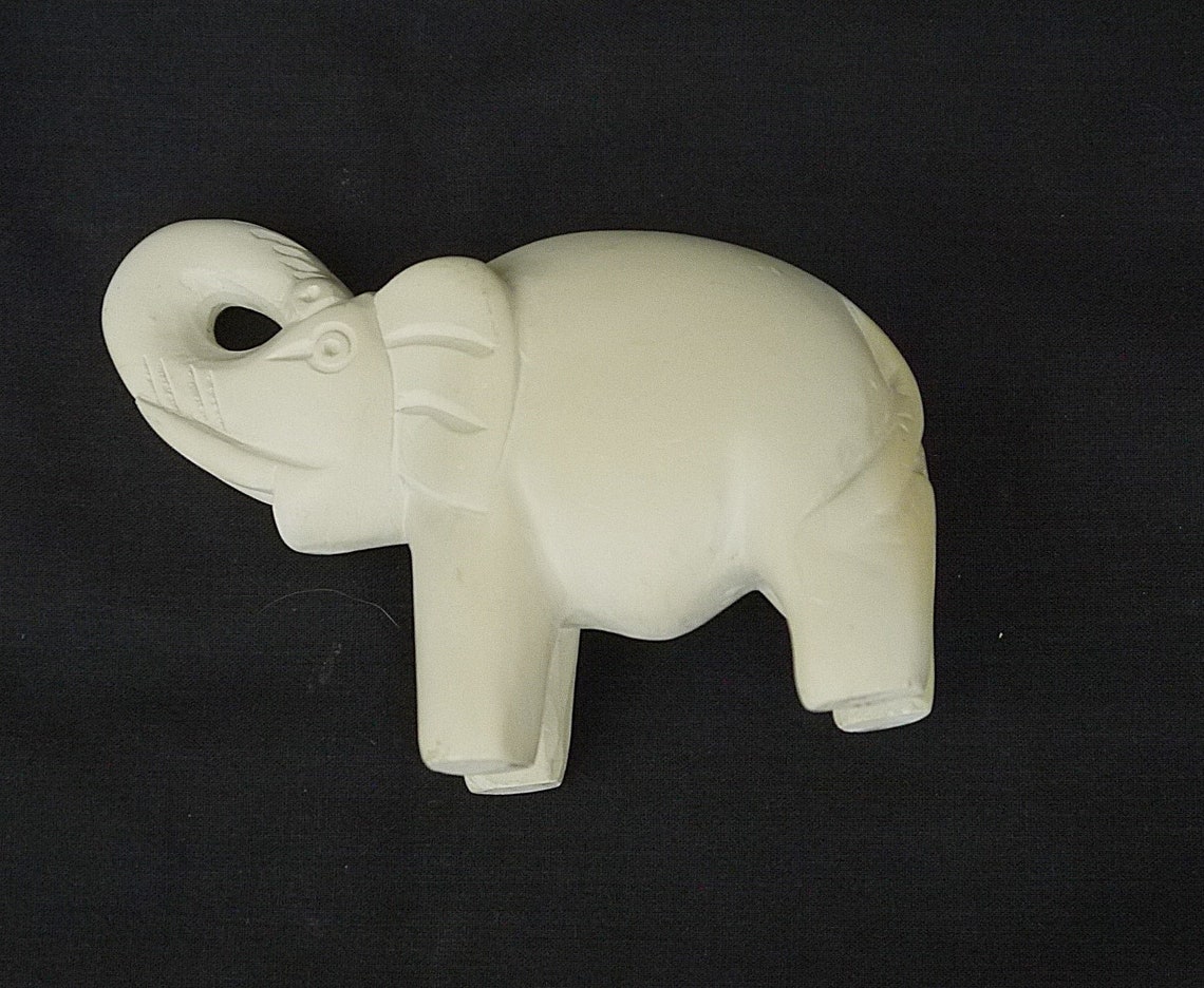 Hand carved elephant soapstone vintage stone elephant | Etsy