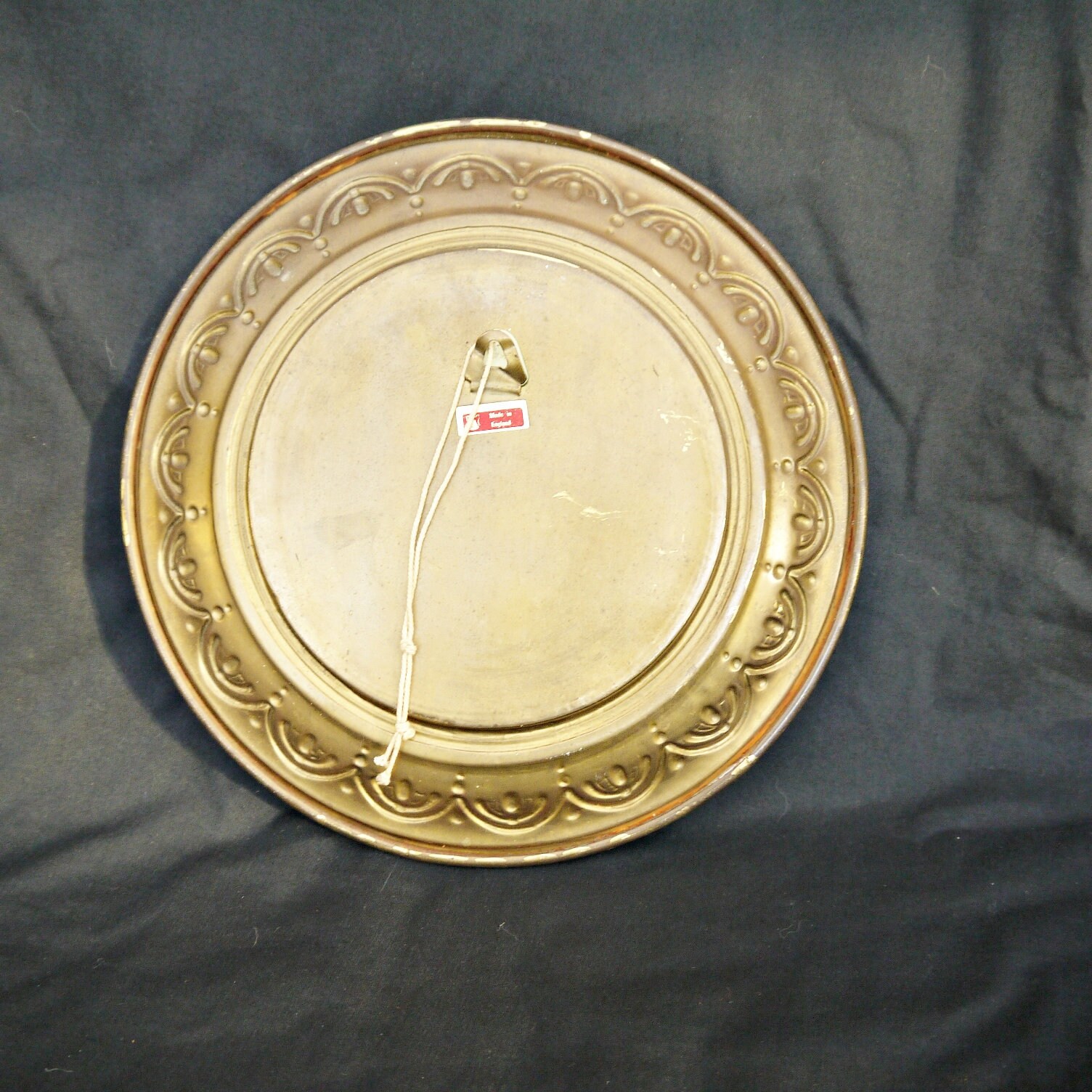 Vintage Brass and Ceramic Display Plate Ornate Brass Plate Etsy