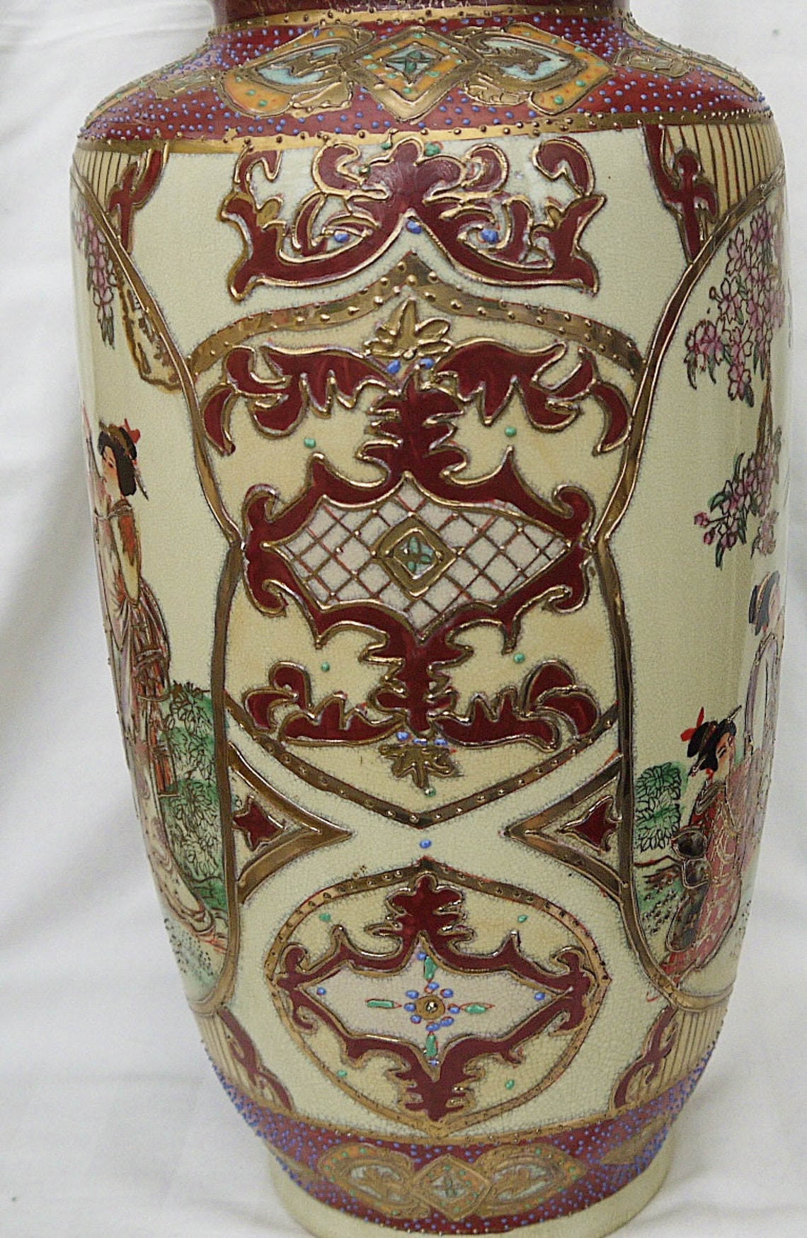 Immense vase japonais Satsuma 15 vintage vase japonais Etsy France