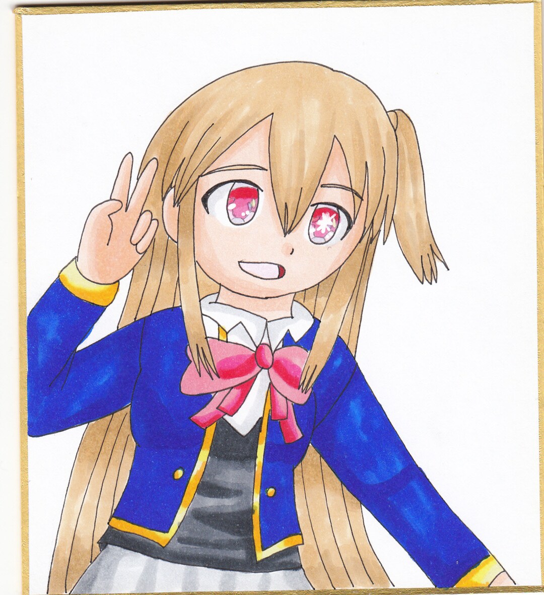 Ruby Chan Drawing Ruby Hoshino From Oshi No Ko Hand Drawn Shikishi - Etsy