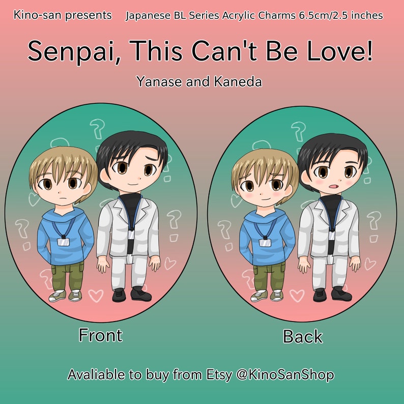 Senpai This Can't Be Love Manga Senpai, This Can't Be Love: Yanase and Kaneda Double Side Acrylic