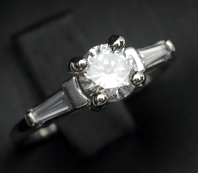 0.92ctw Beautiful Estate Diamond Engagement Ring image 5