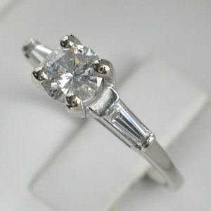 0.92ctw Beautiful Estate Diamond Engagement Ring image 6