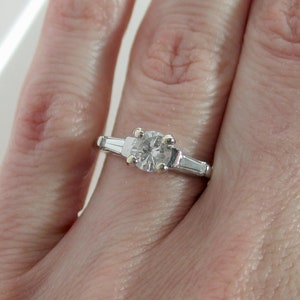 0.92ctw Beautiful Estate Diamond Engagement Ring image 4