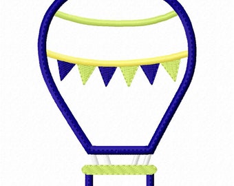 Hot Air Balloon 02 Applique Embroidery Design - Instant Download