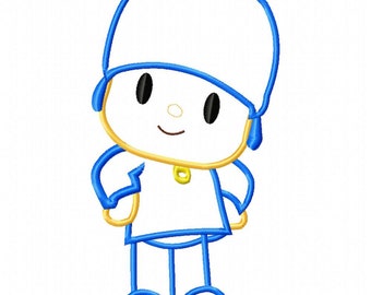 Pocoyo Applique Embroidery Design - Instant Download