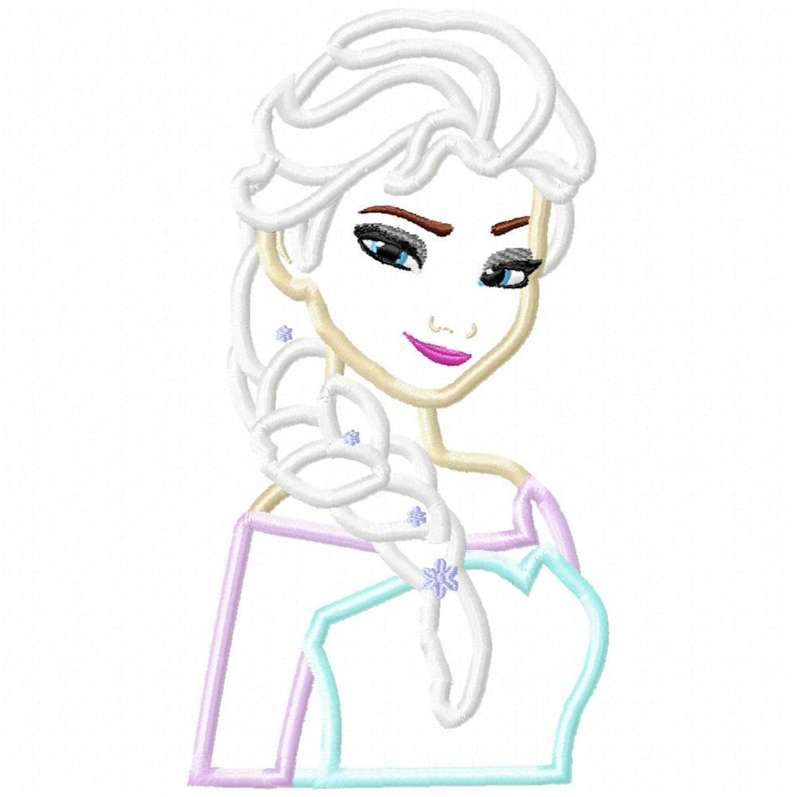 Frozen elsa 01 applique embroidery design instant download  etsy