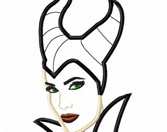 Maleficent Applique Embroidery Design - Instant Download