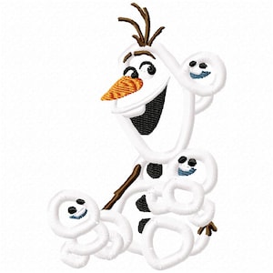 Frozen Olaf Snowgies Applique Embroidery Design - Instant Download