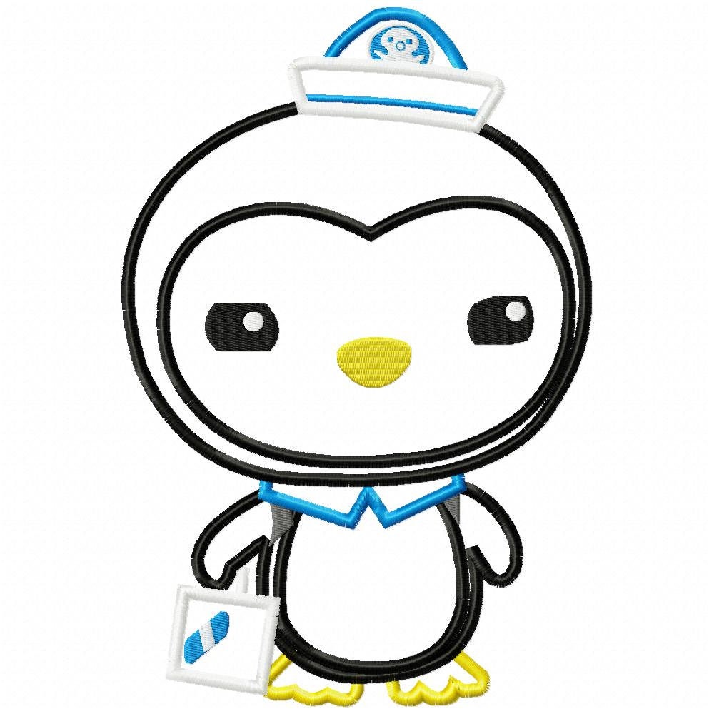 Octonauts Penguin Applique Embroidery Design Instant Etsy Israel