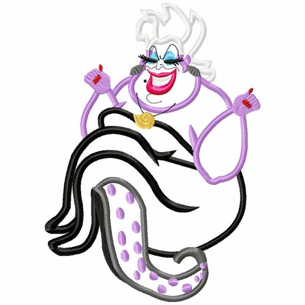 Ursula Applique Embroidery Design - Instant Download