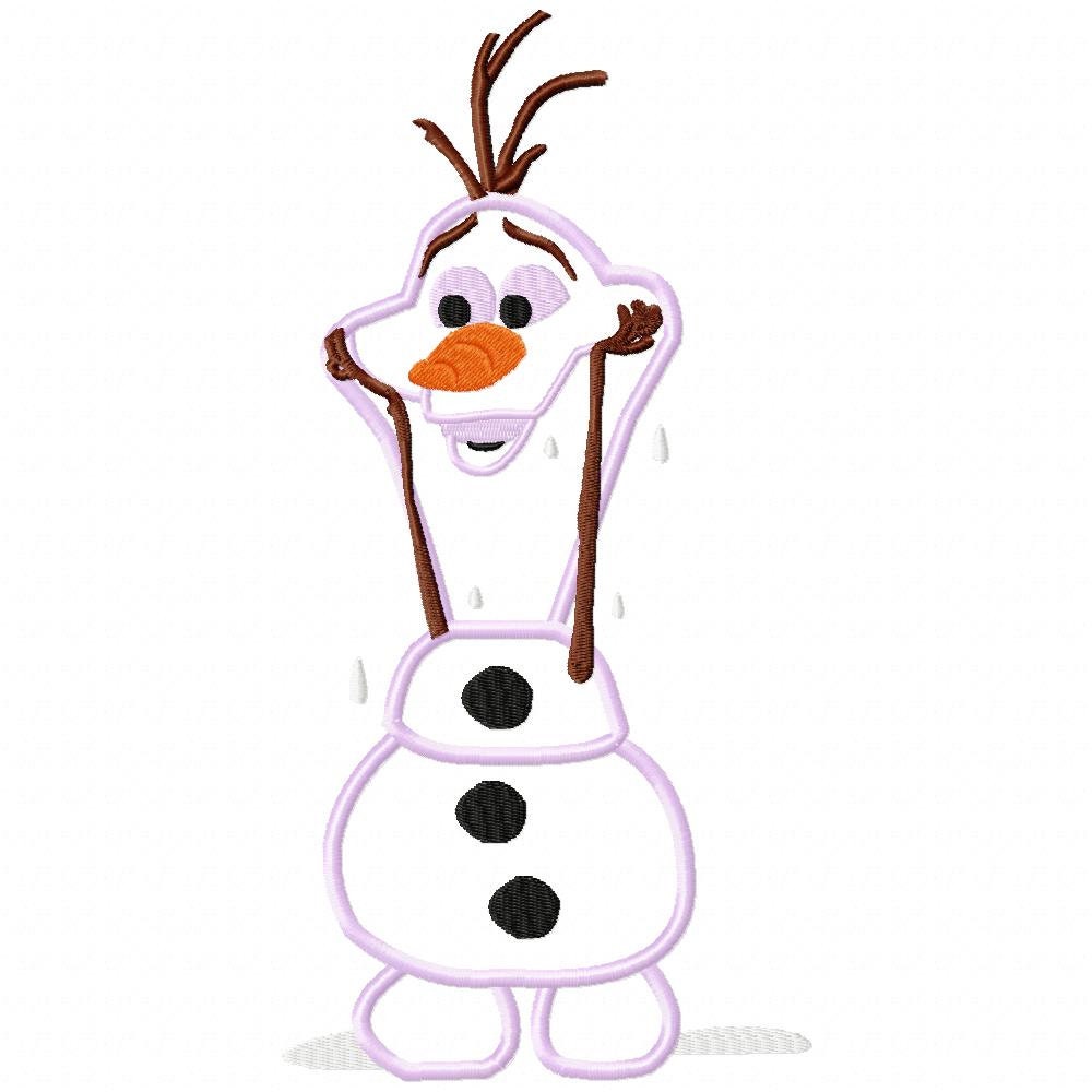 Frozen Olaf Melting Applique Embroidery Design Instant Download - Etsy