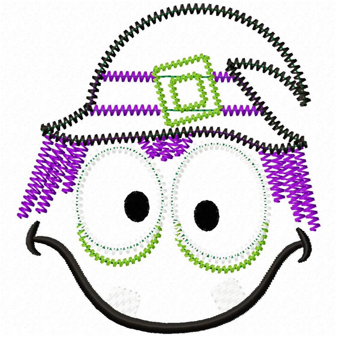 Silly Witch Pattern Silly Witch Applique Embroidery Design - Instant Download - Etsy