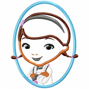 Doc Cameo Applique Embroidery Design Instant Download image 1