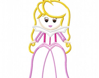 Princess Applique Embroidery Design - Instant Download