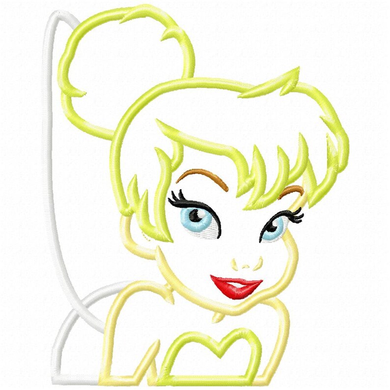 Tinker Bell Applique Embroidery Design Instant Download Etsy