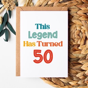 Deze legende is 50 geworden wenskaart, 50e verjaardagskaart voor vrouwen, 50e verjaardagskaart dochter, 50e verjaardagscadeau, grappige verjaardagskaart