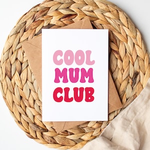 Coole Mum Club Grußkarte, Mama Weihnachtskarte, Mama Geburtstagskarte, Geburtstagskarte Mama, Muttertagskarte, Mama Geburtstagsgeschenk