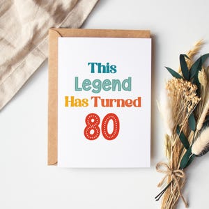 Deze legende is 80 geworden wenskaart, 80e verjaardagskaart voor vrouwen, 80e verjaardagscadeaus, 80e verjaardagskaart moeder, 80e verjaardagskaart, 80e kaart, 80e verjaardag