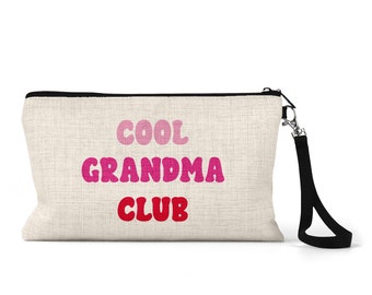 Neceser de maquillaje Cool Grandma Club / Regalo para la abuela / Estuche de cosméticos rosa