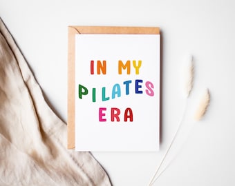 Tarjeta de felicitación "En mi era del Pilates" / Tarjeta para amantes del Pilates