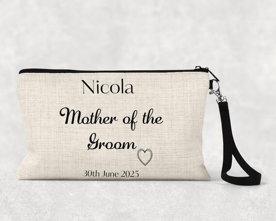 Personalised Mother of the Groom Makeup Bag – Custom Wedding Gift
