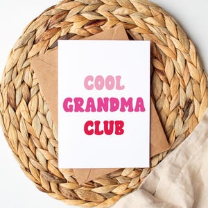Coole Oma Club Grußkarte, Oma Muttertag, Oma Geschenk, Oma, Muttertagskarte, Oma Weihnachtskarte