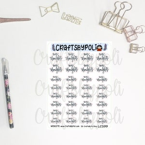 LCS91-100 Script Sticker Functional Sticker Handwritten Sticker Plan Planner Addict Planning Planner Sticker Icon Sticker LCS99