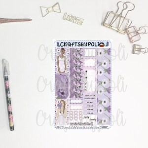 Anemone Sticker Kit MiniKit MiniHP Vertical PrintPression Weeks Sticker Kit Planning Planner Sticker HP Mini Vertical