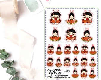 LC71 Loli Watermelon Sticker | Eating Sticker | Summer Sticker | Planning Sticker | Planner Sticker | Icon Sticker