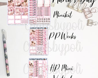 Mama's Day Sticker Kit | MiniKit MiniHP Vertical PrintPression Weeks Sticker Kit | Planning Planner Sticker