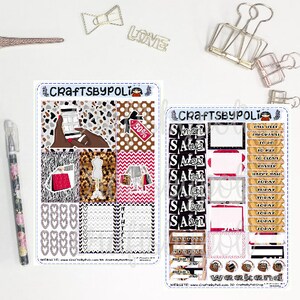 Shopping Time Sticker Kit | Hobonichi Weeks Cousin A6 Sticker Kit | Planning Planner Sticker