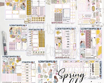 Spring Cleaning Sticker Kit | MiniKit MiniHP Vertical PrintPression Weeks Sticker Kit | Planning Planner Sticker