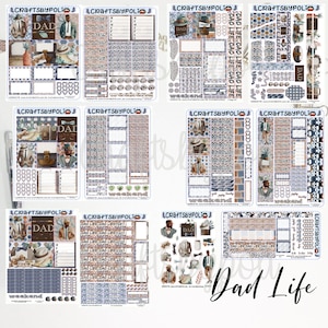 Kit di adesivi per la vita di papà / MiniKit MiniHP Vertical PrintKit di adesivi per le settimane di pressione / Adesivo per pianificatore di pianificazione