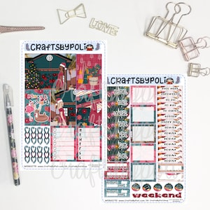 Merry & Bright Sticker Kit | Hobonichi Weeks Cousin A6 Sticker Kit | Planning Planner Sticker
