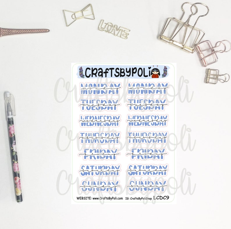LCDC1-10 Date Cover Sticker Week Icon Sticker Functional LCDC9