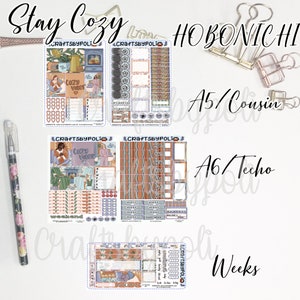 Bleib gemütlich Sticker Kit | Hobonichi Wochen Cousin A6 Sticker Kit | Planer Sticker