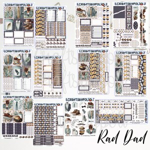 Rad Dad Sticker Kit / MiniKit MiniHP Vertical PrintPression Weeks Sticker Kit / Planning Planner Sticker