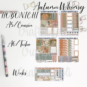 Autumn Whimsy Sticker Kit | Hobonichi Weeks Cousin A6 Sticker Kit | Planning Planner Sticker