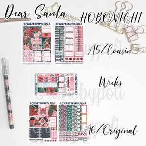 Lieve Kerstman stickerkit | Hobonichi weken neef A6 sticker Kit | Planningplannersticker