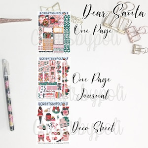 Kit adesivi caro Babbo Natale / Kit adesivi decorativi per diario di una pagina / Adesivo pianificatore di pianificazione