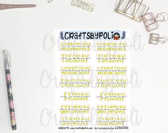 LCDC101-110 Date Cover Sticker | Week Icon Sticker | Functional Sticker | Planner Sticker | Icon Sticker