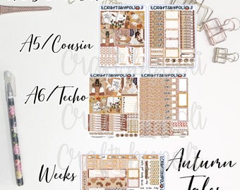 Autumn Tales Sticker Kit | Hobonichi Weeks Cousin A6 Sticker Kit | Planning Planner Sticker