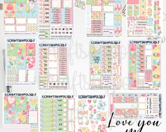 Love You Mom Sticker Kit | Hobonichi Weeks Cousin A6 Sticker Kit | Planning Planner Sticker