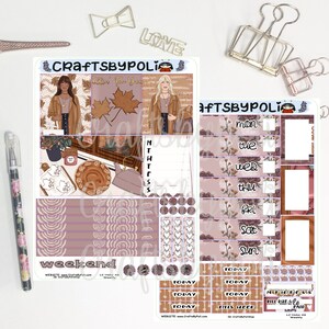 Cosy Fall Sticker Kit | Hobonichi Weeks Cousin A6 Sticker Kit | Planning Planner Sticker