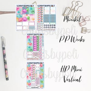 Kit di adesivi per meduse / MiniKit MiniHP Vertical PrintKit di adesivi per settimane di pressione / Adesivo per pianificatore di pianificazione