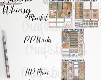 Autumn Whimsy Sticker Kit | MiniKit MiniHP Vertical PrintPression Weeks Sticker Kit | Planning Planner Sticker