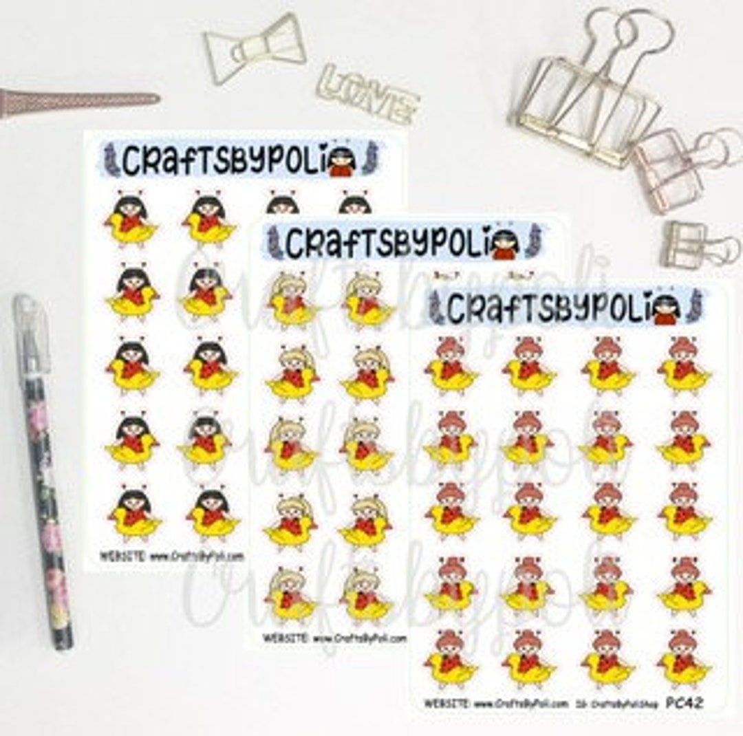 PC42 Poli Duck Float Sticker|journal Sticker| Plan Sticker| Planner ...