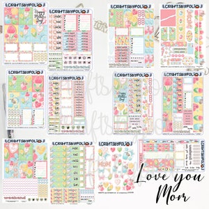 Hou van je moeder stickerkit | Dagboek stickerkit met één pagina | Planningsplanner-sticker