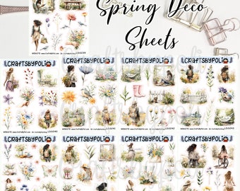 LDS239-247 Spring Flower Outdoor Bujo Sticker | Journal sticker | Plan Sticker | Planner Addict Sticker | Planning Sticker |  Icon Sticker